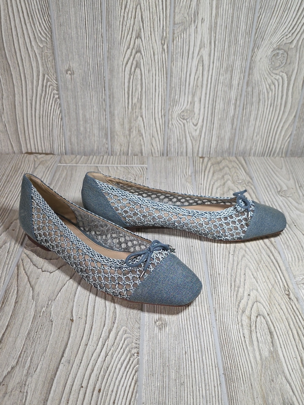 Sam Edelman May Washed New Blue Ballet Flats Womens Size 9